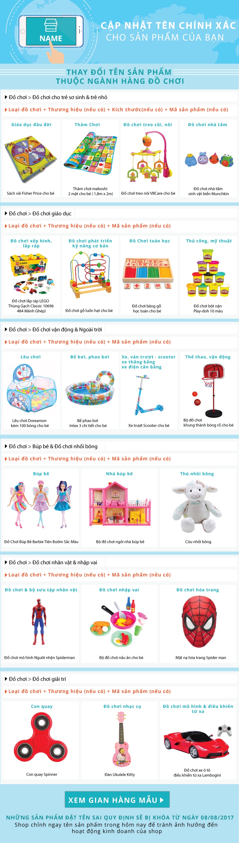 Hướng dẫn đăng bán sản phẩm đồ chơi trên Shopee