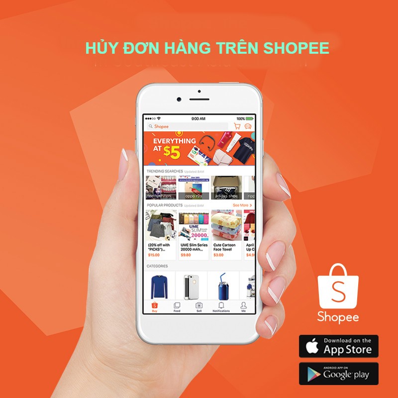 Hướng dẫn hủy đơn hàng trên App Shopee cách hủy đơn hàng trên Shopee đơn giản